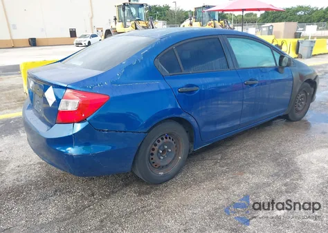 2012 Honda Civic Dx из США, поврежденный, VIN 19XFB2F22CE002529